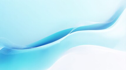 This image features an illustration of soft, flowing blue waves against a light background, creating a serene and modern look for various uses.