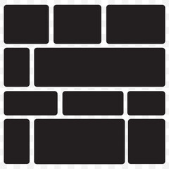 Fototapeta premium Bento grid vector square layouts. Geometric tiles pattern for photo collage, website layout, etc. Modern Abstract Bento Grid Icons Set – Clean Vector Layouts On Transparent Background. EPS 10.