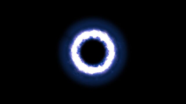 中心から広がる光の波動 ブルーショックウェーブエフェクト