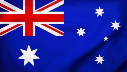 Fototapeta premium Woven Australian National Flag with Texture, Union Jack, and Southern Cross Stars