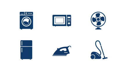 Collection of essential household appliances for modern living