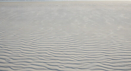 Obraz premium Rippling sand dunes on a beach with subtle shadows