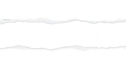 Torn paper edge isolated on transparent background, perfect for adding a distressed or grunge effect to designs