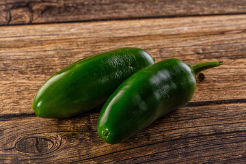 Raw ripe green jalapeno pepper