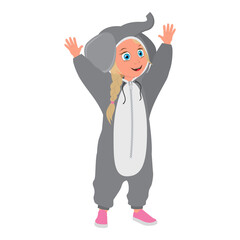 3D Isometric Flat  Illustration of Cute Pajamas For Kids. Item 4