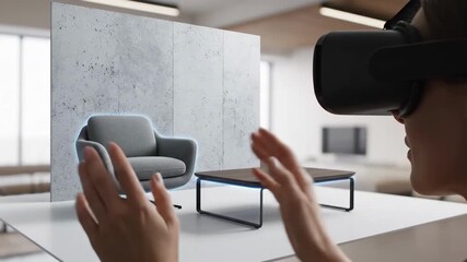Immersive vr interaction: designing a modern living room with virtual reality precision - Powered by Adobe