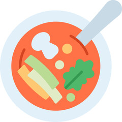 Hot Soup vector icon. Food and beverage icon flat style. perfect use for logo, presentation, website, and more. modern icon design color style