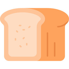 Bread vector icon. Food and beverage icon flat style. perfect use for logo, presentation, website, and more. modern icon design color style