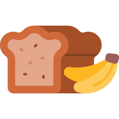 Banana Bread vector icon. Food and beverage icon flat style. perfect use for logo, presentation, website, and more. modern icon design color style