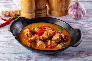 Thai Tom Yum soup with chicken