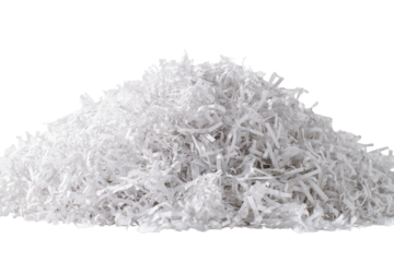 A mound of shredded white paper (1)