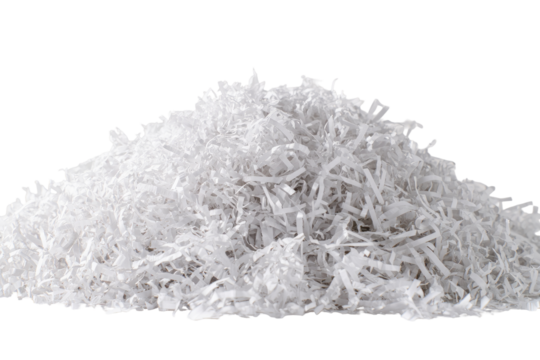 A mound of shredded white paper (1)