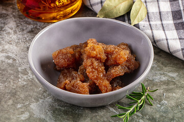 Salted herring fish caviar snack
