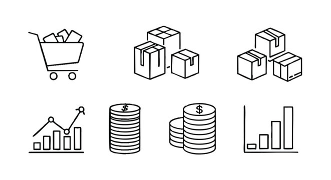 Multiple quantity outline icon vector