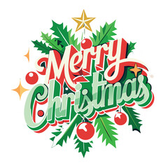 merry christmas design vactor