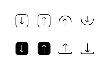 Upload and Download Arrow Icon Set.

