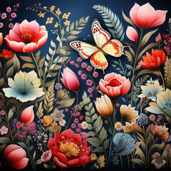 Seamless Floral Background Art