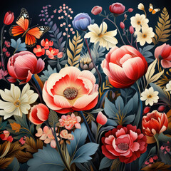 Seamless Floral Background Art