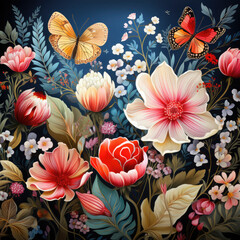 Seamless Floral Background Art