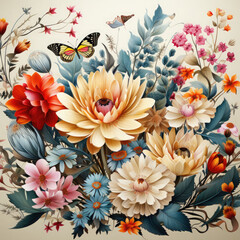 Seamless Floral Background Art