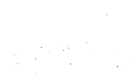 PNG Confeti Failling Colorful Confetti against a White Background. Muticolor Confetti Transparent Background. 3d Rendering Transparent Confeti. Confetti partical isolated on transparent background.