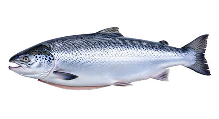 Isolated salmon fish ,  Salmon fish isolated on white without shadow 