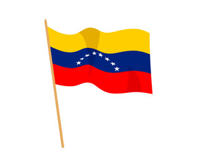 Venezuela flag vector illustration. Happy Holidays, Venezuela National Day Festival Venezuela flag design. Venezuelian