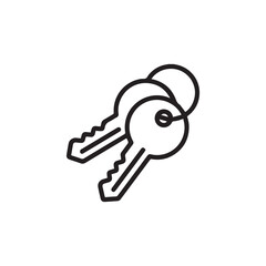 Keys Silhouette — Black Minimal Vector of House and Car Keys for Security, Access, and Lock Design Concepts