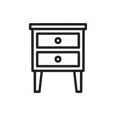 Side Table Silhouette — Black Minimal Vector of Modern Table for Furniture, Interior, and Home Decor Design Concepts