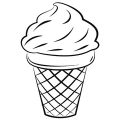 An ice cream cone topped with whipped topping is featured in the graphic