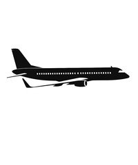 Fototapeta premium Airplane Silhouette on Black Background Air Travel and Transportation Minimalist Design for Aviation Industry and Logistics Solutions Symbolizing Flight and Modern Mobility Aircraft