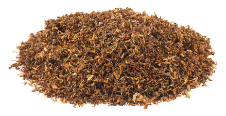A pile of tobacco isolated on white background.
