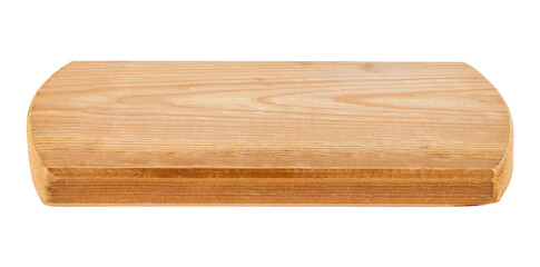Wooden cutting board isolated on white background.