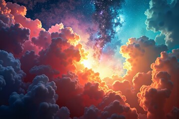 Fototapeta premium Unveiling the Mysteries of the Universe through Shades and Hues