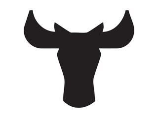 Minimal Moose Head Silhouette . Modern Animal Logo Design