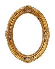 Fototapeta premium Ornate gold oval picture frame (1)