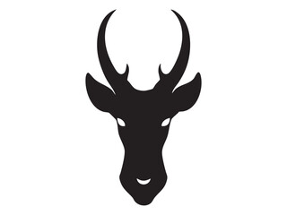  pronghorn Head Silhouette Minimal Wildlife Vector Design