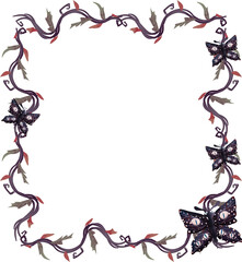 Gothic Butterfly Vine Frame