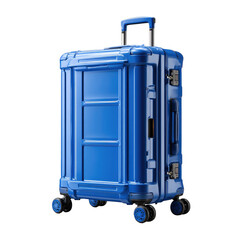 Cobalt blue hard-shell suitcase,  rigid exterior