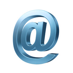 Obraz premium 3d at symbol isolated on transparent background
