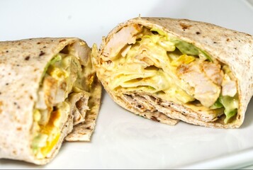 a tasty chicken salad wrap
