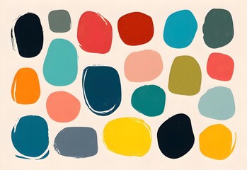 seamless pattern with colorful paint blotch