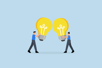 Combine idea, Entrepreneur merges innovative concepts for optimal outcomes.