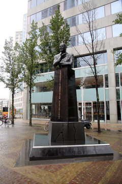 Statue of Pim Fortuyn in Rotterdam, Netherlands