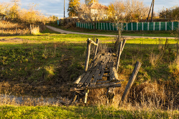 Peaceful autumn landscape in the Republic of Moldova with colorful forests, golden trees, and...