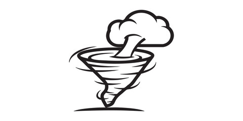 Tornado funnel icon vector