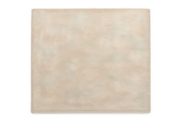 Obraz premium Beige fabric swatch square with stitched edges