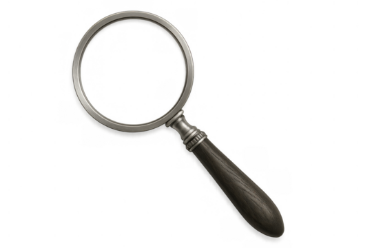 Magnifying glass showing detailed searching, discovery and investigation concepts, a classic tool for examination