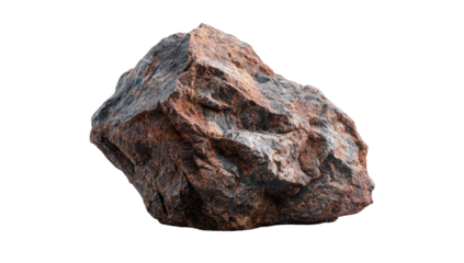 Close-up of a rough, reddish-brown rock.  Jagged, uneven surface