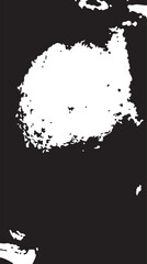 Black and White Landmass Silhouette Map